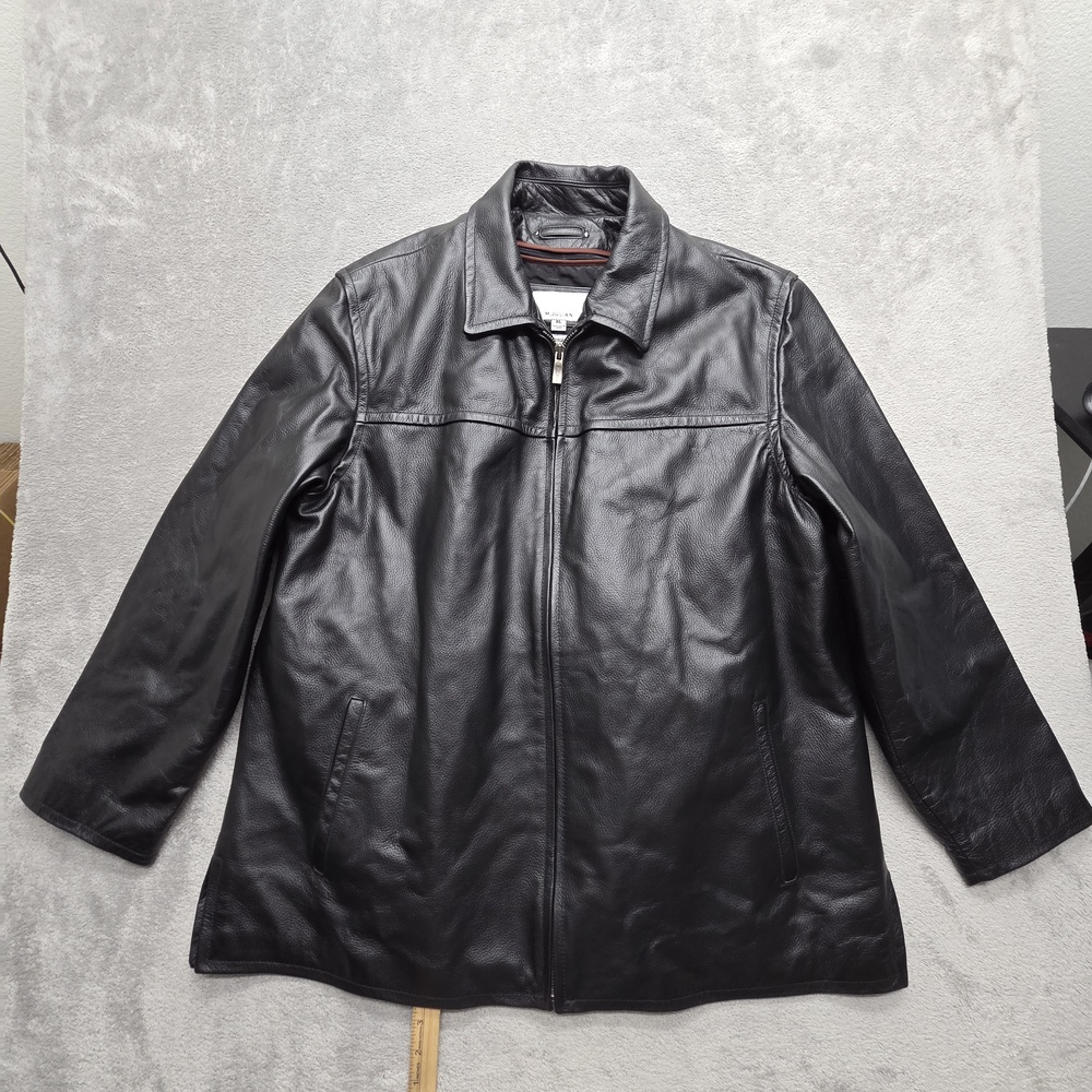 Wilson's Leather Jacket Mens XL Black M.JULIAN Overcoat Lined Insulated